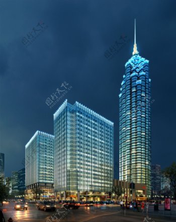 商务大楼夜景