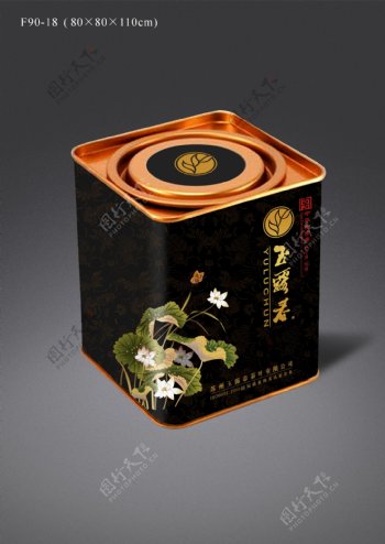 精美茶叶铁罐包装设计效果图图片