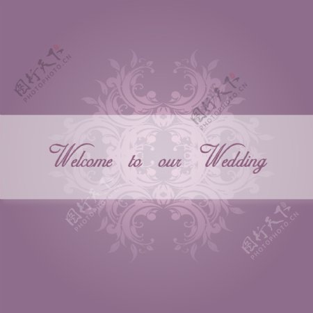 紫红色系婚礼签名墙图片