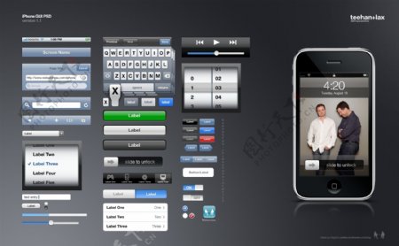 iPhone界面设计PSDGUI设计300DPIPSD格式