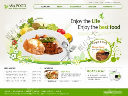 健康饮食系列网页模板
