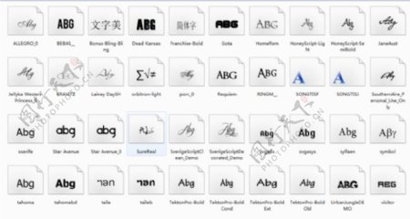 40款流行英文字体设计师常用字体