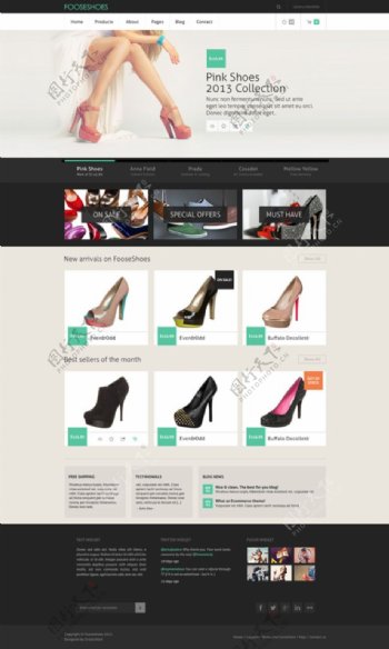 女鞋销售电子商务网站模板