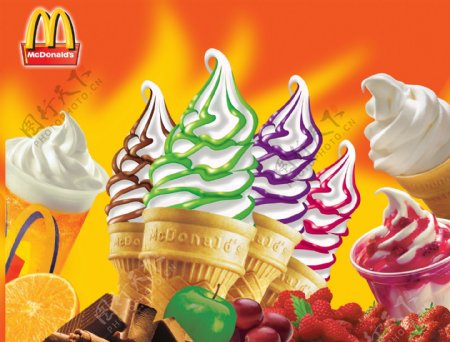 麦当劳冰淇淋与甜筒宣传广告