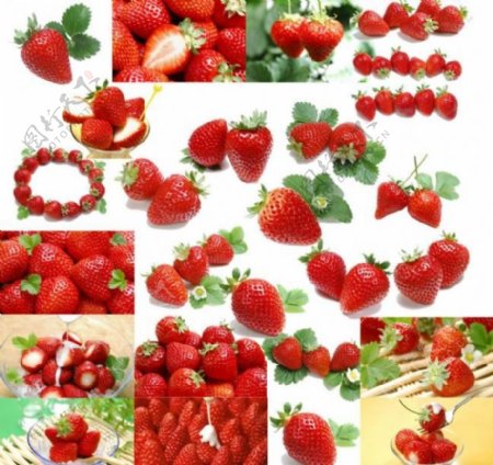 分层草莓抠图不细致图片