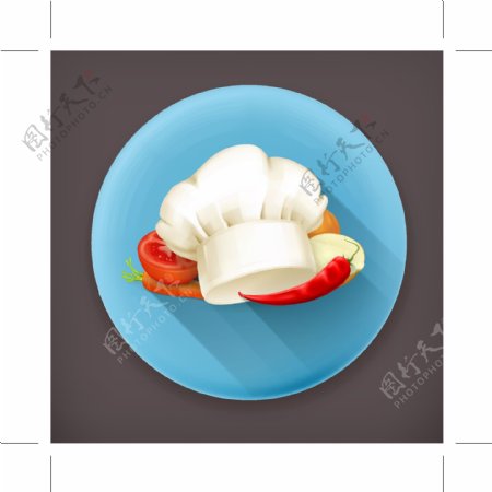 厨师帽ICON图标标图片
