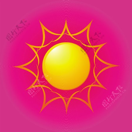 明亮的太阳图标设计