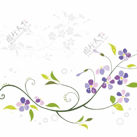 印花矢量图优雅植物毛衫印花优雅植物花卉藤蔓免费素材