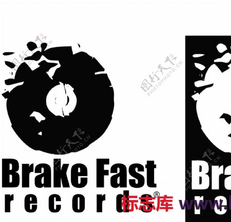 BrakeFastRecordslogo设计欣赏BrakeFastRecords乐队LOGO下载标志设计欣赏