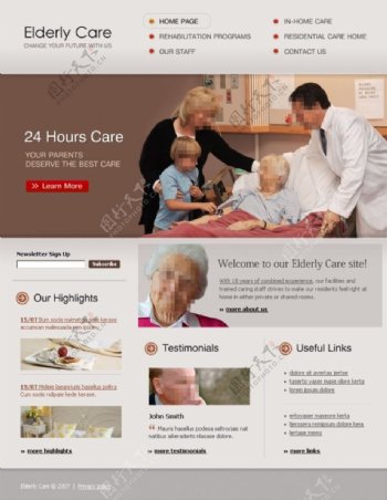 关爱老年人网站设计