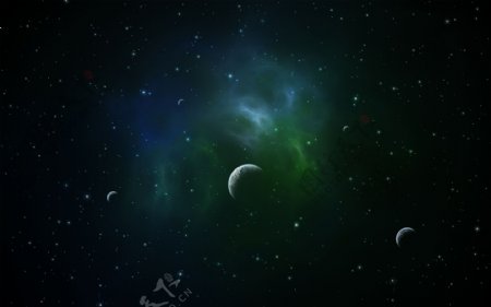 梦幻星球星空背景图片