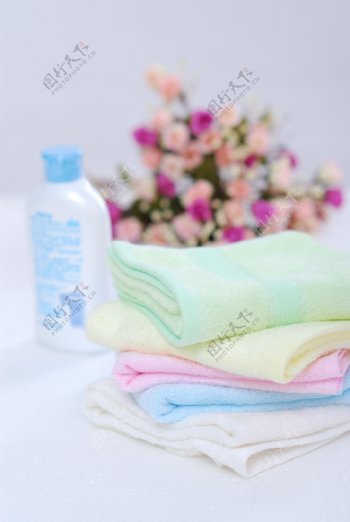 彩色毛巾图片