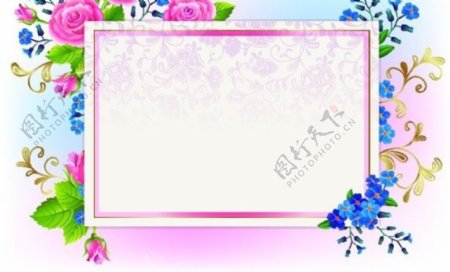 春季花卉边框横幅图片1
