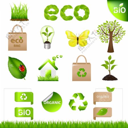 绿色生态环保图标图片
