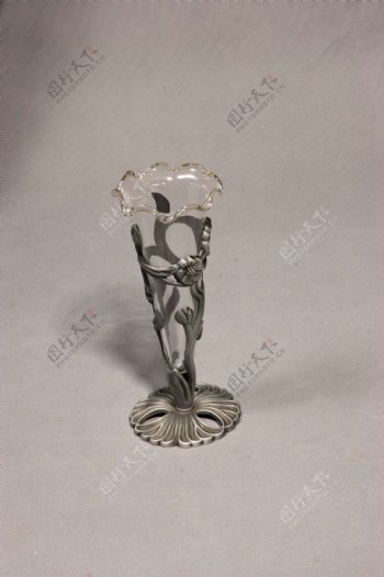 欧式铁艺玻璃花瓶图片