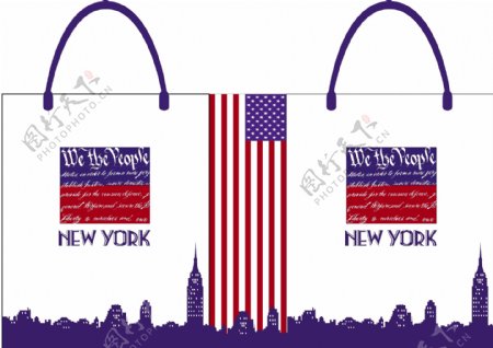 纽约城市宣传手袋图片