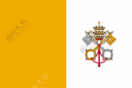梵蒂冈国旗矢量图图片