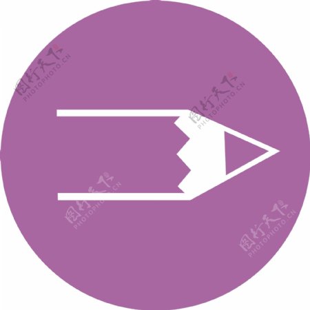 紫色铅笔图标