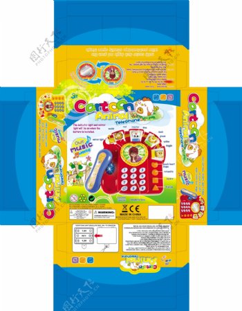 玩具包装电话盒图片