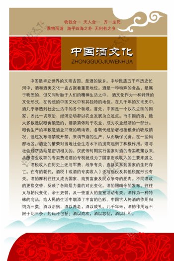 中国酒文化展板模板企业制度宣传模板