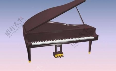 室内装饰乐器钢琴0013D模型