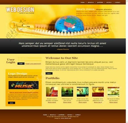 国外商务全球网站模版