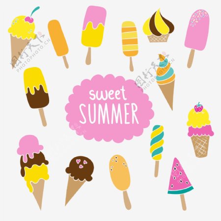 夏日美味冰淇淋