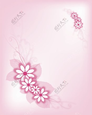 粉色浪漫背景花朵移门图
