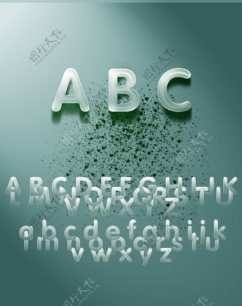 水晶字体图片
