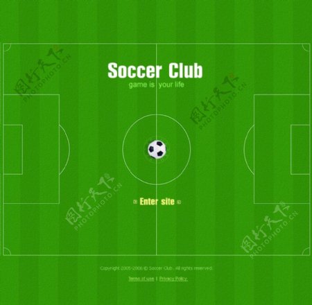 足球俱乐部网页psd模板