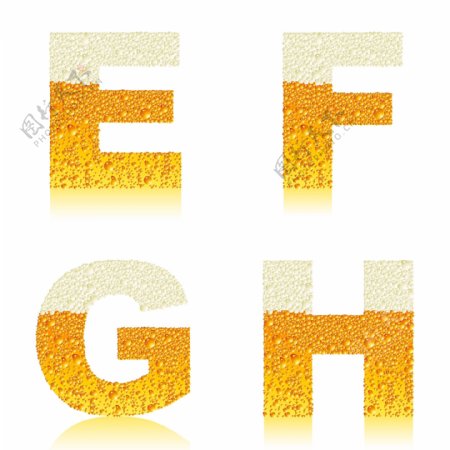 啤酒拼音英文字母设计图片