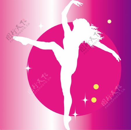 印花矢量图人物女人运动人物舞蹈免费素材