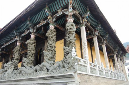 九华山寺庙建筑图片