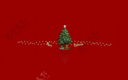 圣诞树桌面背景图片