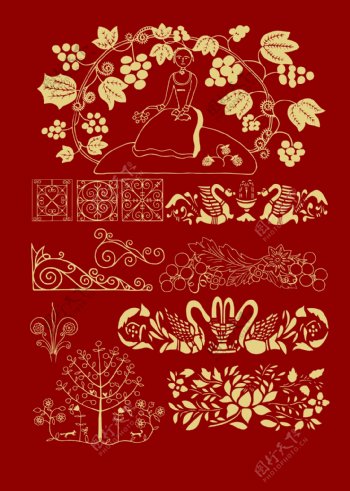 精美的中国古典花纹纹样