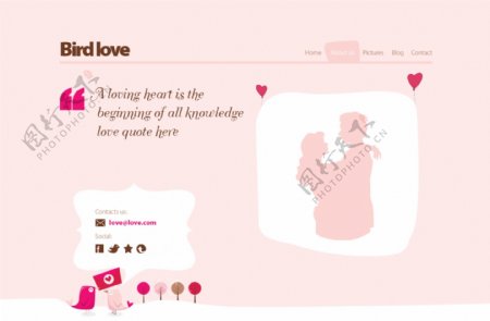 爱情网页模板图片
