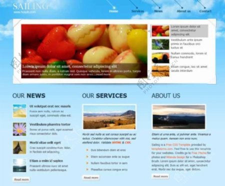 旅游航行CSS网页模板