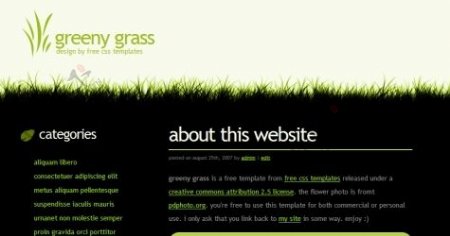绿草风格网站模板