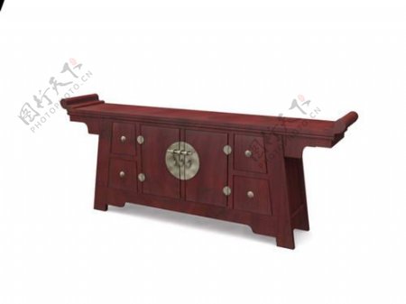 中式桌子3d模型家具效果图36