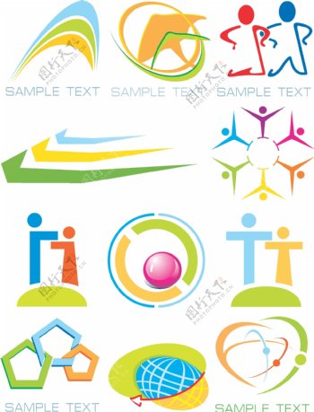 团队社交logo设计图片