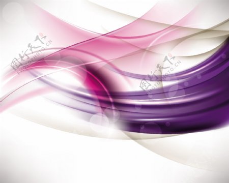 柔滑的粉紫色的波矢量背景