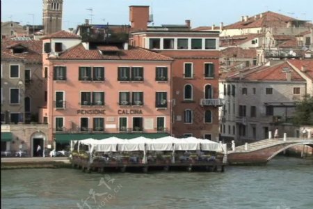 咖啡厅酒店和桥威尼斯证券的录像视频免费下载