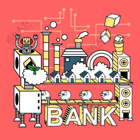银行和机器人