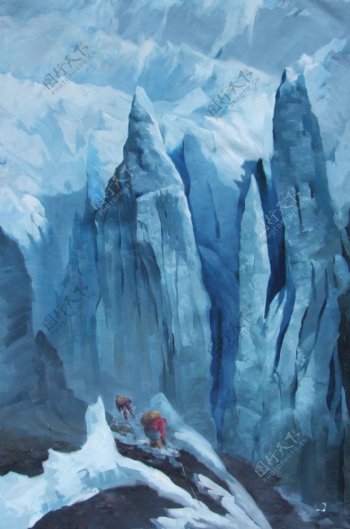 珠峰冰川林图片