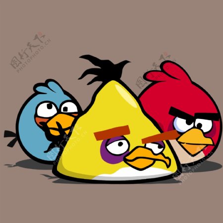 印花矢量图男童卡通形象愤怒的小鸟色彩免费素材