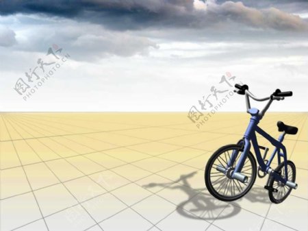 自行车PPT模板