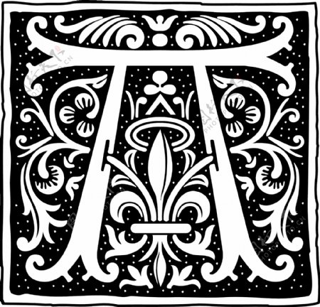 欧美古典花纹字母式样图片