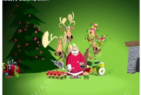 圣诞老人动画图片
