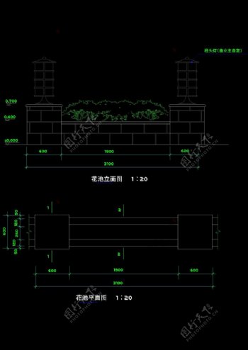 花池平面cad图纸