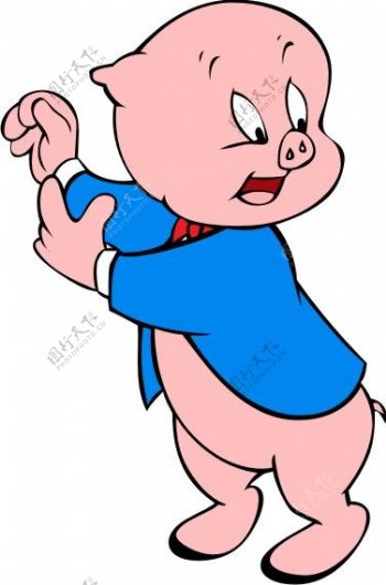 印花矢量图卡通动物小猪可爱卡通免费素材